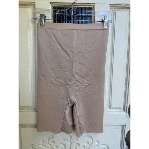 Spanx Power Shorts High Waist Shaping Shapewear Beige Size Medium - Picture 3 of 4